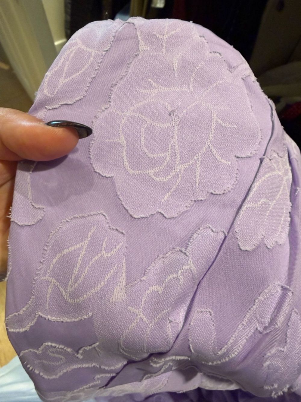 Lavender Pleated Spaghetti-Strap Maxi Dress - Picture 5 of 5